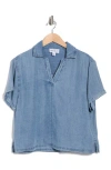 For The Republic Short Sleeve Popover Top