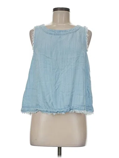 Pre-owned For The Republic Sleeveless Blouse In Blue