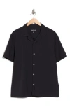For The Republic Solid Camp Shirt In Black