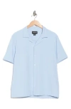 For The Republic Solid Camp Shirt In Blue