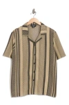 For The Republic Textured Camp Shirt In Brown