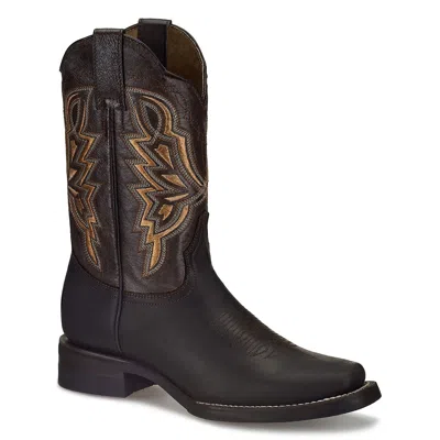 Forastero Handcrafted Men's Leather Boots By  Western In Black