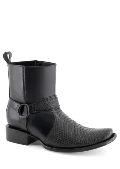 Forastero Men's Leather Boots In Black In Grey
