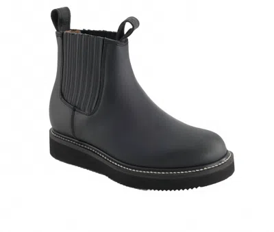 Forastero Men's Leather Chelsea Boots With Elastic Shaft In Black