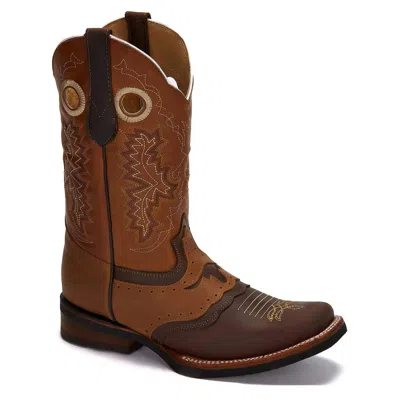 Forastero Men's Western Cowboy Leather Boots In Brown