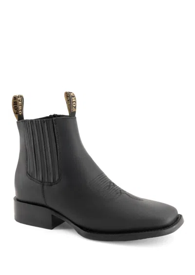 Forastero Men's Western Leather Boots In Black