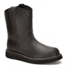 Forastero Men's Work Leather Boots In Black In Black