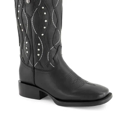 Forastero Women's Durable Leather Boots In Black In Multi