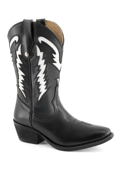 Forastero Women's Leather Western Boots In Black In Multi
