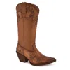 Forastero Women Premium Leather Western Boots In Brown In Brown