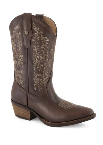 Forastero Women's Western Leather Boots In Brown