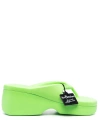 Forbitches Acid Green  Ooh Bunny Flip-flop Sandals In Eva For Bitches Women In Green