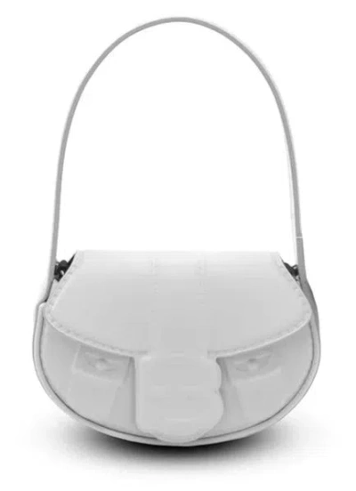 Forbitches Logo-embossed Rounded Mini Bag In White