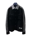 Forcerpblk Corduroy Spliced Casual Jacket In Black