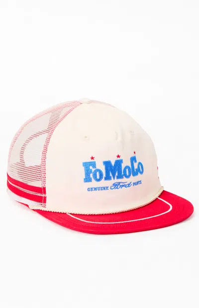 Ford Fomoco Trucker Hat In Red In Pink