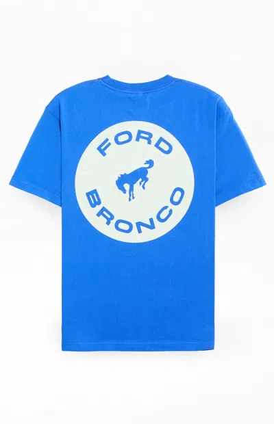 Ford Men's Blue Bronco Circle Logo T-shirt In Multi