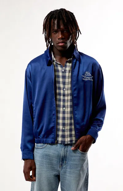 Ford Men's Blue Oil Satin Jacket