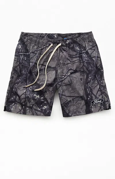 Ford Men's Camo Tree 6.5" Swim Trunks In Camouflage In Multi