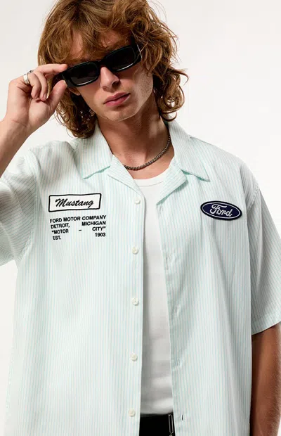 Ford Men's Crew Camp Shirt In Blue