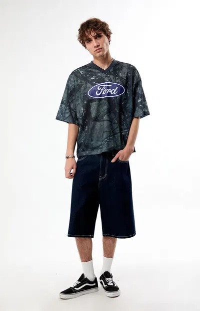 Ford Men's Emblem Logo Tree Camo Mesh Short Sleeve Jersey In Camouflage In Multi