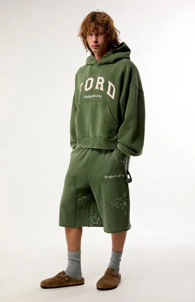 Ford Men's Fleece Carpenter Sweat Shorts In Green