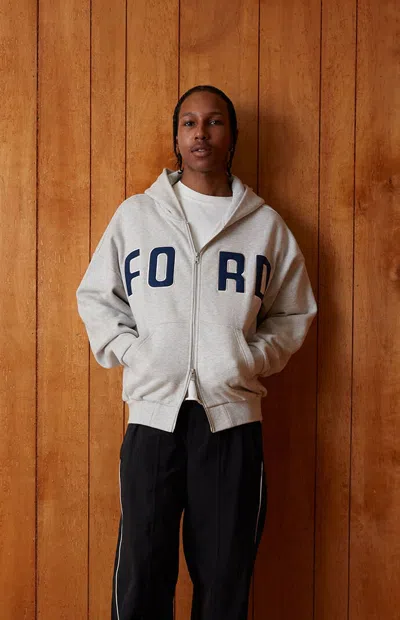 Ford Men's Hallmark Full Zip Hoodie In Heather Grey In Gray