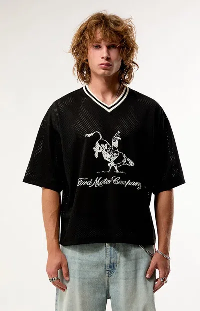 Ford Men's Heritage Cropped Football Jersey In Black