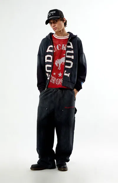 Ford Men's Knee Paneled Baggy Carpenter Sweatpants In Black