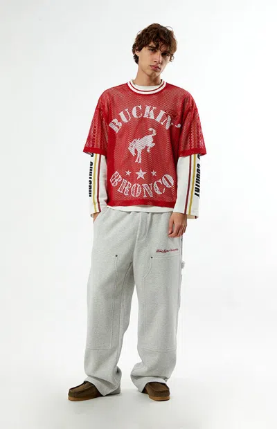 Ford Men's Knee Paneled Baggy Carpenter Sweatpants In Heather Grey In Gray