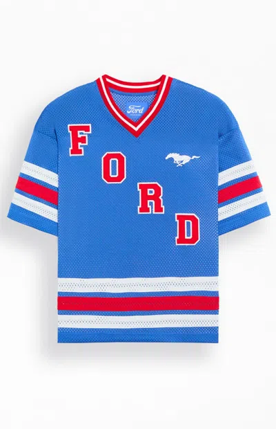 Ford Men's Ranger Embroidered Mesh Jersey In Blue