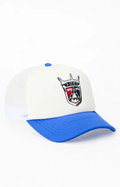 Ford Vintage Logo Trucker Hat In Cream In White