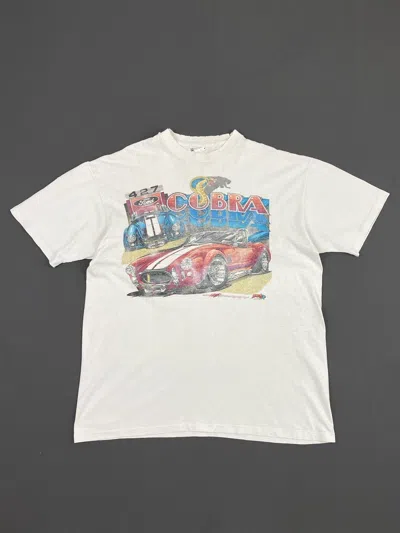 Pre-owned Ford X Racing 1991 Vintage Distressed Ford Cobra Single Stitch T-shirt In Old White
