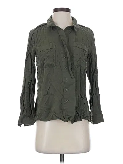 Pre-owned Fore 3/4 Sleeve Button Down Shirt In Green