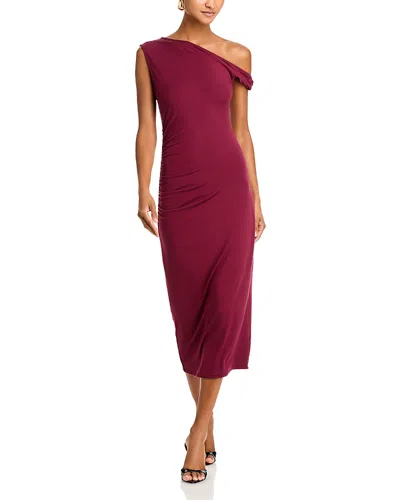 Fore Asymmetrical Dress In Merlot | ModeSens