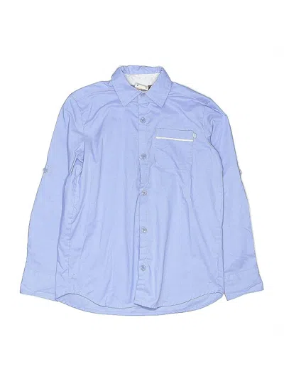 Pre-owned Fore!! Axel & Hudson Kids' Long Sleeve Button Down Shirt In Blue