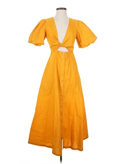 Pre-owned Fore Casual Dress In Yellow