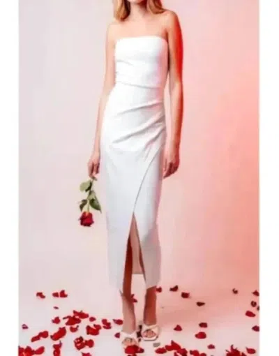 Fore Collection Addilyn Cocktail Midi Dress In White