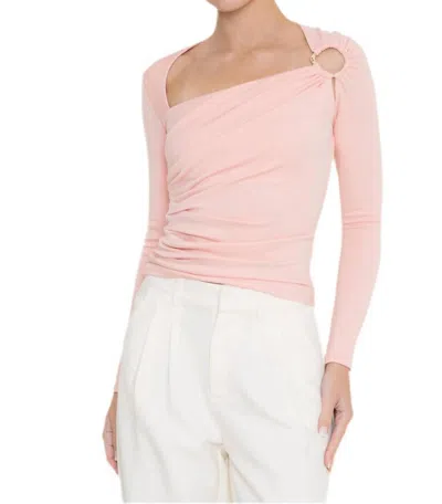 Fore Collection Asymmetrical Ring Top In Pink