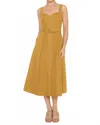 Fore Collection Cider Sippin' Belted Dress In Caramel In Gold