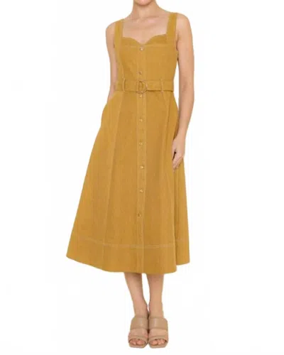 Fore Collection Cider Sippin' Belted Dress In Caramel In Gold