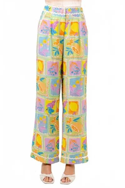 Fore Collection Citrus Garden Pants In Green In Black