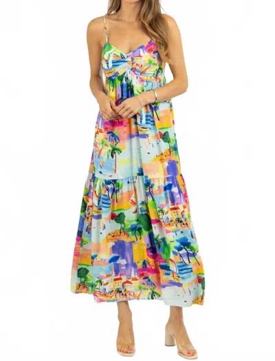 Fore Collection Coreline Maxi Dress In Multicolor