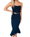 Fore Collection Dazzling Darling Mermaid Dress In Navy In Blue