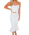 Fore Collection Dazzling Darling Mermaid Dress In White In White