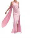 Fore Collection Don't Call Me Baby Scarf Slip Maxi Dress In Pink In Pink
