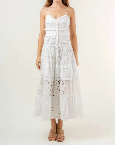 Fore Collection Eyelet Sundress In White
