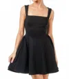Fore Collection Gilda Princess Cut Ponte Knit Mini Dress In Black In Black