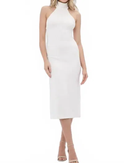 Fore Collection Isabella Midi Dress In White