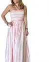 Fore Collection Kanani Maxi Dress In Pink/white In Pink