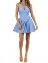 Fore Collection Lana Mini Dress In Blue In Blue
